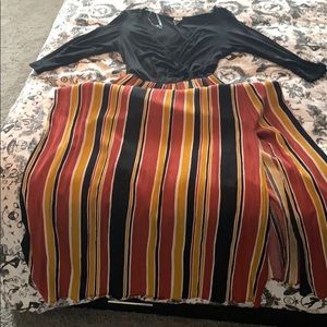 Low cut maxi dress with slit